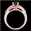 Image 2 : 1.4 CTW Certified VS Black Diamond Solitaire Ring 10K Rose Gold - REF-64W8F - 35000