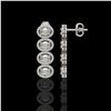 Image 2 : 5.33 CTW Oval Diamond Designer Earrings 18K White Gold - REF-982H4A - 42764