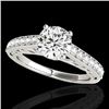 Image 1 : 1.65 CTW H-SI/I Certified Diamond Solitaire Ring 10K White Gold - REF-203N6Y - 35023