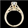 Image 2 : 1.25 CTW H-SI/I Certified Diamond Solitaire Ring 10K Yellow Gold - REF-254X5T - 35148