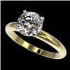 Image 1 : 2 CTW Certified H-SI/I Quality Diamond Solitaire Engagement Ring 10K Yellow Gold - REF-615X2T - 3293