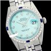 Image 1 : Rolex Men's Stainless Steel, QuickSet, Diam Dial & Diam/Sapphire Bezel - REF-521N3A