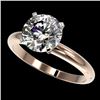 Image 1 : 2.50 CTW Certified H-SI/I Quality Diamond Solitaire Engagement Ring 10K Rose Gold - REF-870M2H - 329