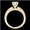 Image 2 : 1.18 CTW H-SI/I Certified Diamond Solitaire Antique Ring 10K Yellow Gold - REF-174T5M - 34605