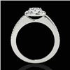 Image 2 : 1.25 CTW H-SI/I Certified Diamond Solitaire Halo Ring 10K White Gold - REF-161A8X - 33823