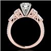 Image 2 : 2.5 CTW H-SI/I Certified Diamond Pave Solitaire Ring 10K Rose Gold - REF-411T5M - 35481