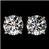 Image 1 : 3 CTW Certified H-I Quality Diamond Solitaire Stud Earrings 10K Rose Gold - REF-645W2F - 33121