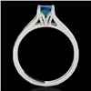 Image 2 : 1 CTW Si Certified Fancy Blue Diamond Solitaire Ring 10K White Gold - REF-141W8F - 35160