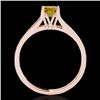 Image 2 : 1.5 CTW Certified Si/I Fancy Intense Yellow Diamond Solitaire Ring 10K Rose Gold - REF-254A5X - 3517