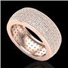 Image 2 : 2.50 CTW Micro Pave VS/SI Diamond Eternity Ring 14K Rose Gold - REF-249W3F - 20882