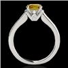 Image 2 : 1.5 CTW Certified Si/I Fancy Intense Yellow Diamond Solitaire Ring 10K White Gold - REF-236W4F - 349