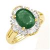 Image 1 : 3.08 CTW Emerald & Diamond Ring 14K Yellow Gold - REF-78M9H - 13254