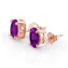 Image 1 : 1.50 CTW Amethyst Earrings 14K Rose Gold - REF-13K5W - 10113
