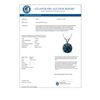 Image 3 : 2 CTW Certified Intense Blue SI Diamond Solitaire Necklace 10K White Gold - REF-343W2F - 33236