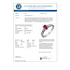 Image 2 : 1.63 CTW Ruby & Diamond Ring 14K White Gold - REF-40A4X - 13781