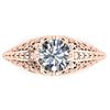 Image 1 : 1 CTW Solitaire Certified VS/SI Diamond Ring 14K Rose Gold - REF-277N2Y - 38524