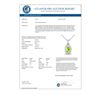 Image 3 : 0.41 CTW Peridot & Micro Pave VS/SI Diamond Necklace Halo 18K White Gold - REF-26F2N - 21323
