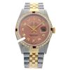 Image 1 : Rolex Ladies Two Tone 14K Gold/SS, Diam Dial & Diam/Ruby Bezel, Sapphire Crystal - REF-434N7A