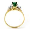 Image 2 : 0.74 CTW Emerald & Diamond Ring 10K Yellow Gold - REF-16Y5K - 13761
