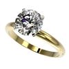 Image 1 : 2.50 CTW Certified H-SI/I Quality Diamond Solitaire Engagement Ring 10K Yellow Gold - REF-870W2F - 3