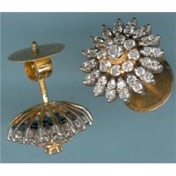 A pair of flower earrings