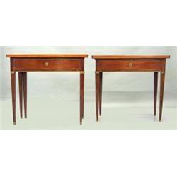 A pair of game tables