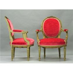 A pair of armchairs