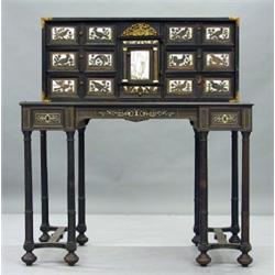 A writing desk and a cabinet