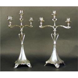A pair of candelabras