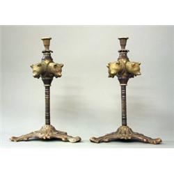 A pair of candlesticks