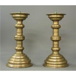 A pair of altar candlesticks