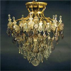A crystal chandelier
