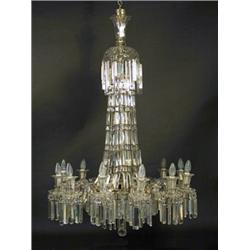 A crystal chandelier