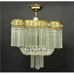 A crystal chandelier
