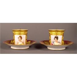 A pair of coffee cups