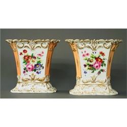A pair of vases