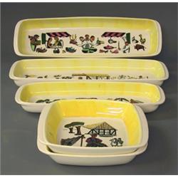 Serving dishes, 5 pieces