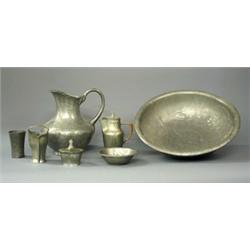 A washing set, 4 pieces and a coffee set 4 pieces
