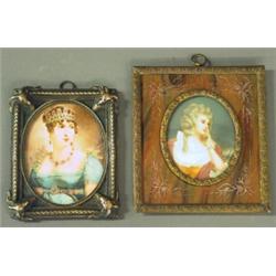 2 miniature paintings