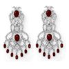 Image 1 : 17.50 CTW Ruby & Diamond Earrings 14K White Gold - REF-439N6Y - 11845