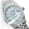 Image 1 : Rolex Men's Stainless Steel, QuickSet, Diamond Dial & Diamond Bezel - REF-521Y7X