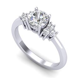 1 CTW VS/SI Diamond Solitaire Ring 18K White Gold - REF-227K3W - 36935