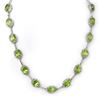 Image 1 : 45.0 CTW Peridot & Diamond Necklace 10K White Gold - REF-356T2M - 10313