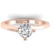 Image 1 : 1 CTW Certified VS/SI Diamond Solitaire Ring 14K Rose Gold - REF-278W3F - 30397