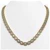 Image 1 : 38.05 CTW Emerald Cut Diamond Designer Necklace 18K Yellow Gold - REF-8080W2F - 42751