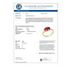 Image 2 : 1.0 CTW Ruby Ring 10K Yellow Gold - REF-20T8M - 12584