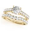 Image 1 : 1.39 CTW Certified VS/SI Diamond 2Pc Set Solitaire Wedding 14K Yellow Gold - REF-215W5F - 32089