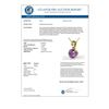 Image 3 : 2 CTW Amethyst Designer Inspired Solitaire Necklace 18K Yellow Gold - REF-24W9F - 22010