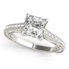 Image 1 : 0.8 CTW Certified VS/SI Princess Diamond Solitaire Ring 18K White Gold - REF-134W4F - 27639
