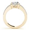 Image 2 : 1.26 CTW Certified VS/SI Princess Diamond Solitaire Halo Ring 18K Yellow Gold - REF-246W9F - 27137